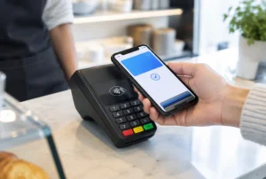Bezahlen mit dem Smartphone am Kartenterminal